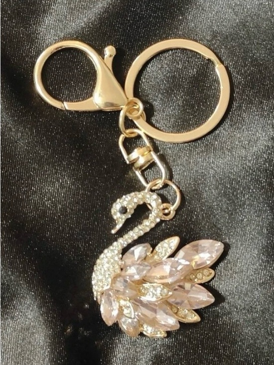 Accessories - Rhinestone & Crystal Swan Bag Charm